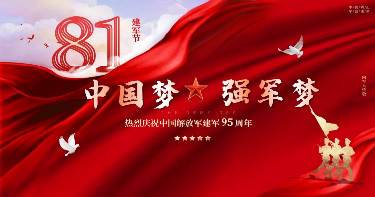 熱烈慶祝中國人民解放軍建軍95周年！